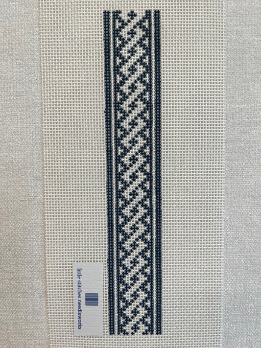 Navy Nantucket Braid Key Fob C-LSNfob6