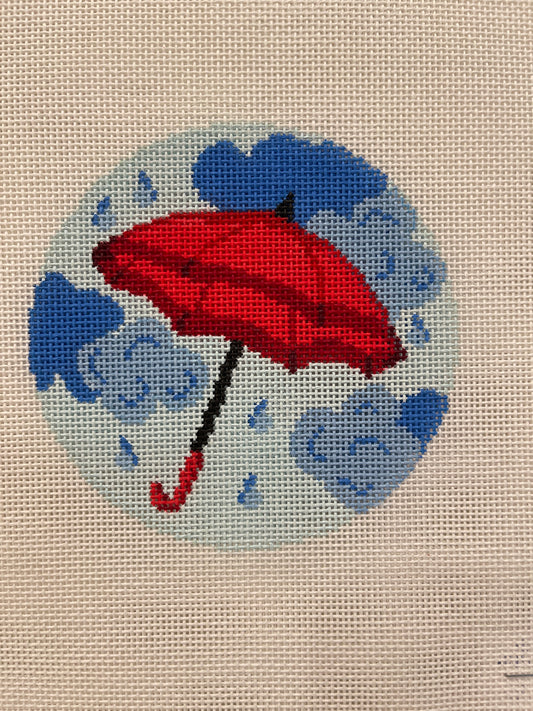 Red Umbrella with Clouds C-PS592