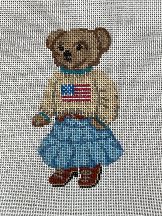 Girl Bear with USA Sweater C-SD2