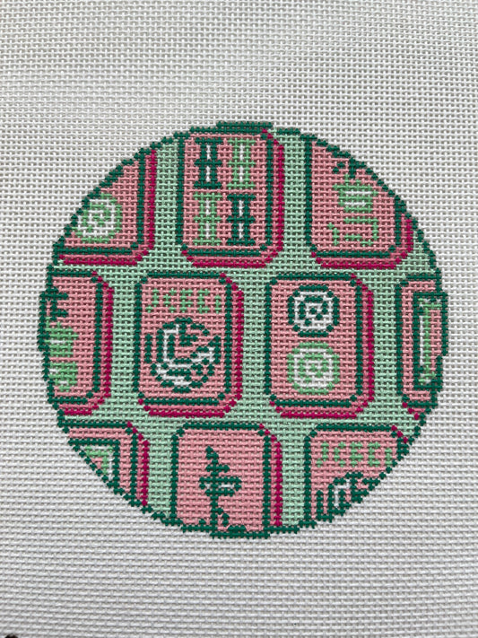 Mahjong Round (pinks and teal) C-PS502