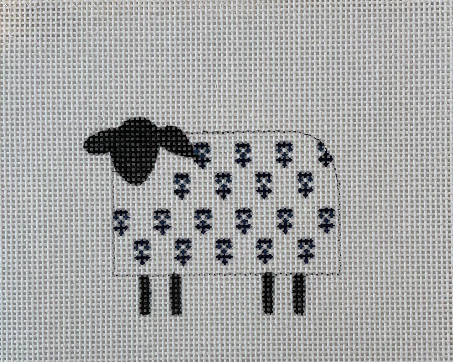 White Sheep w Blue Flowers TS-LR3024E