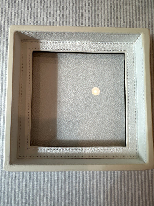Leather Coaster 4x4” A-TAT4x4 Cream