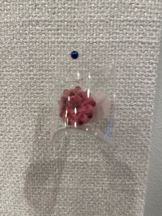 Merry L Rose Pink Felt Small Needle Minder with Beads A-MLNM Royal blue