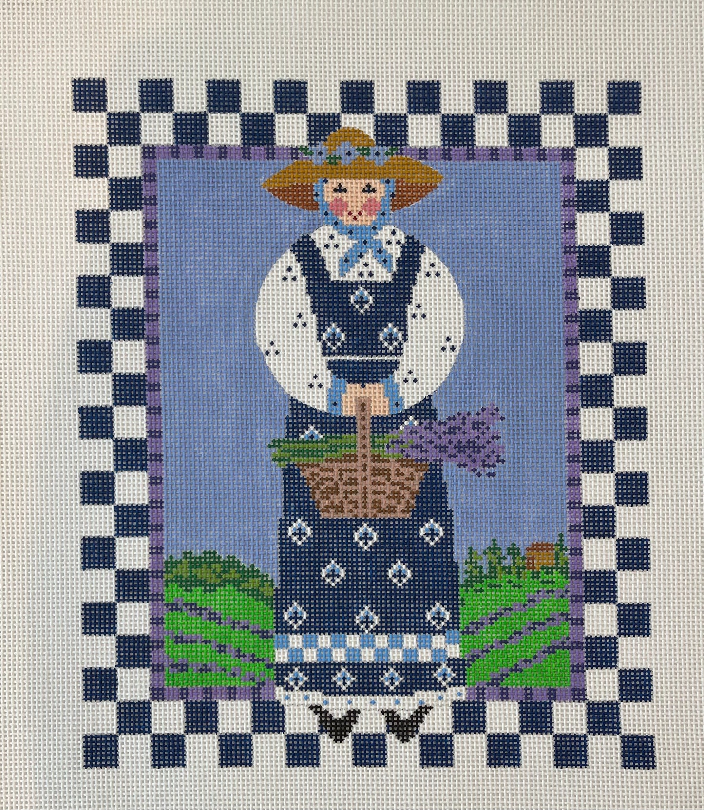 Lavender Lady w/Checked Border TS-LR3017