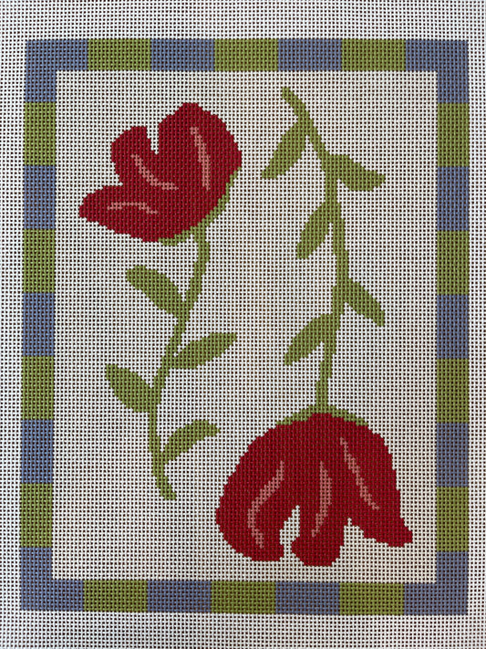 Two Red Tulips Folk Art C-KCD4732