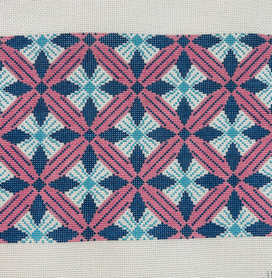 13M Pink and Blue Geometric Clutch  C-TT350A