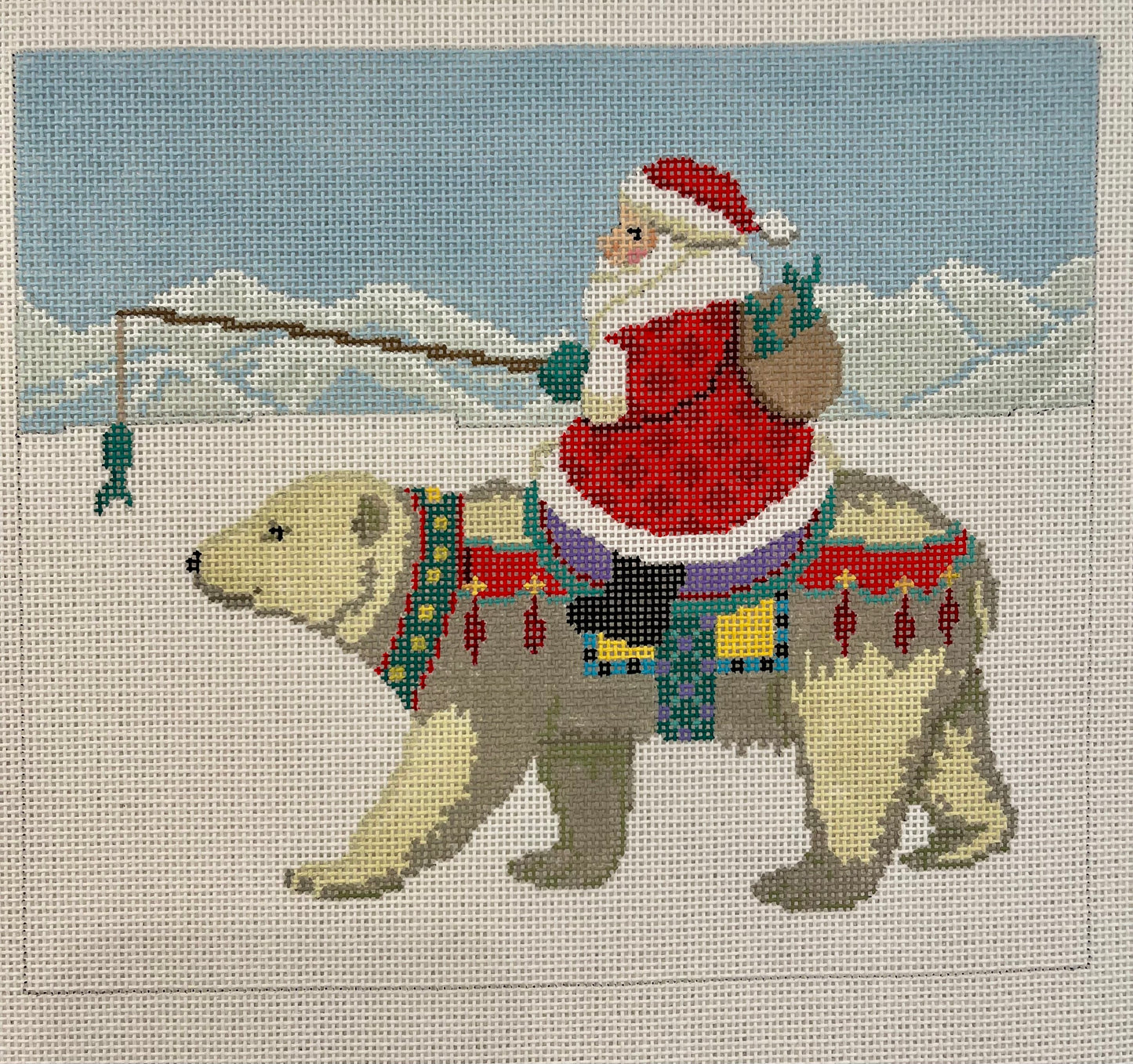 Santa Riding Polar Bear C-SR0728