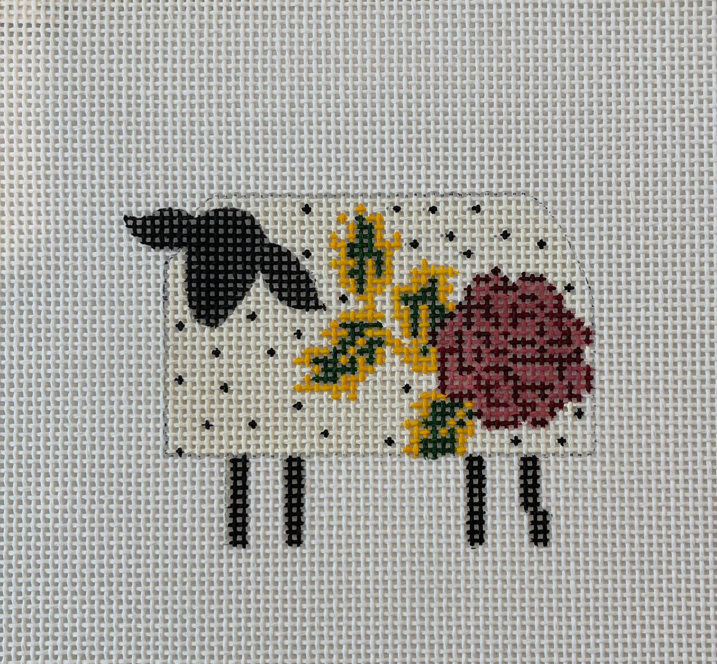 White Sheep w/ Flowers TS-LR3024B