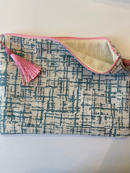Anna Clutch in Blue Bark Pattern A-COPA5