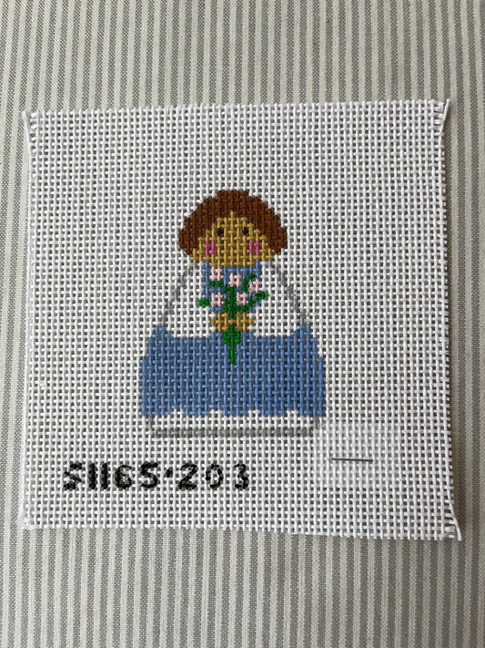 Blue with Flowers Stitch It C-SI165203