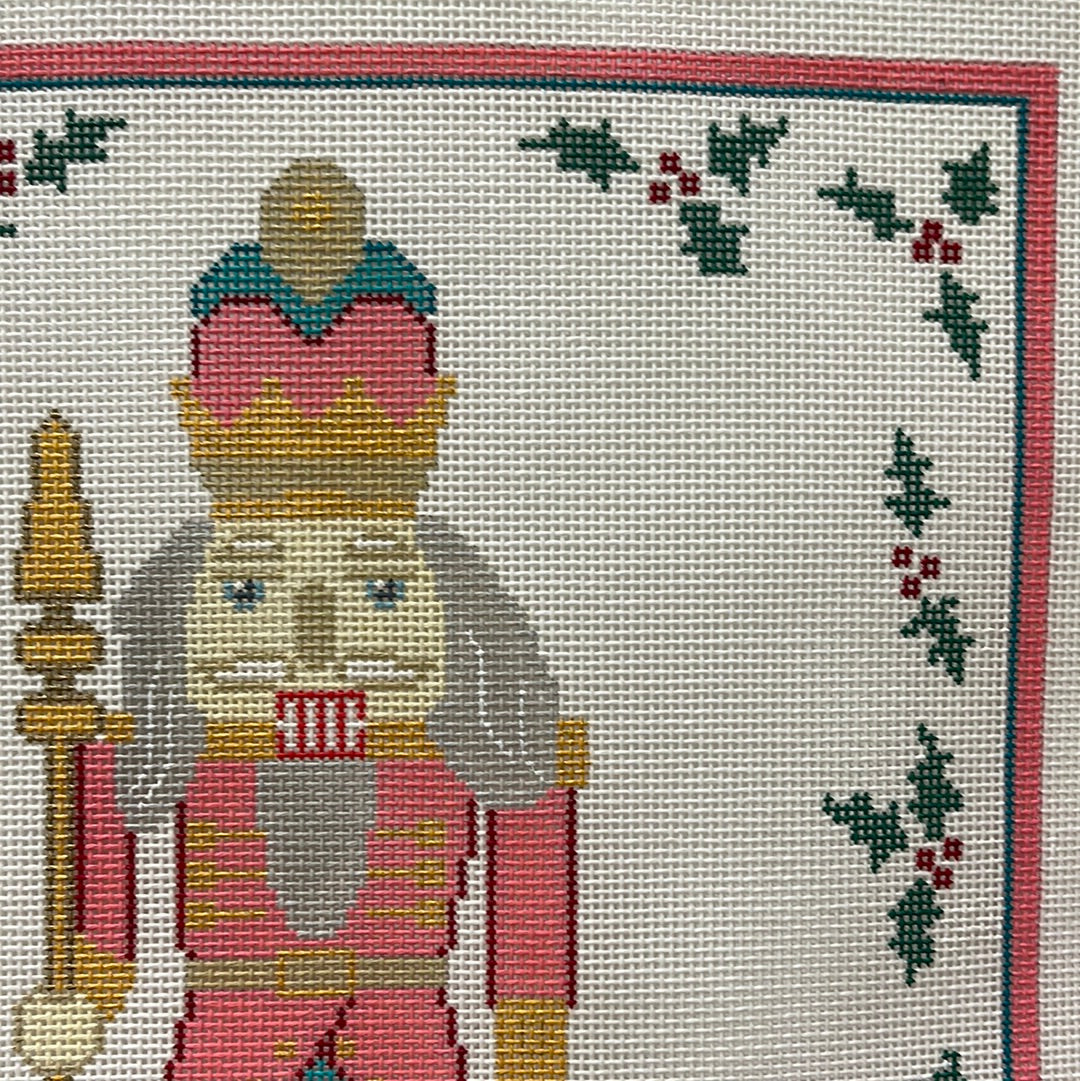 Pink Nutcracker with Holly Border C-IKS2008