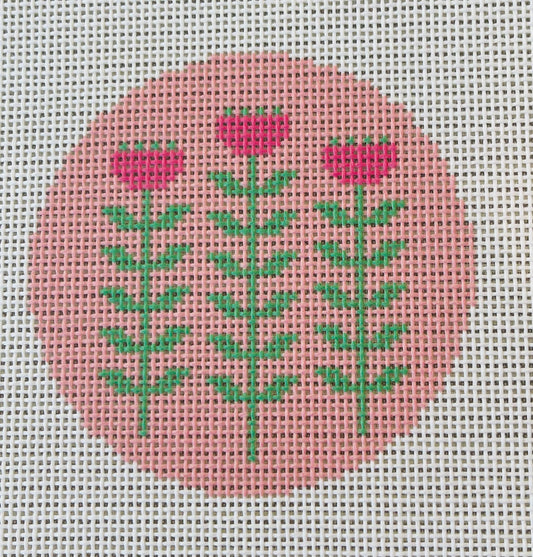 Block Print Flower round C-ND161
