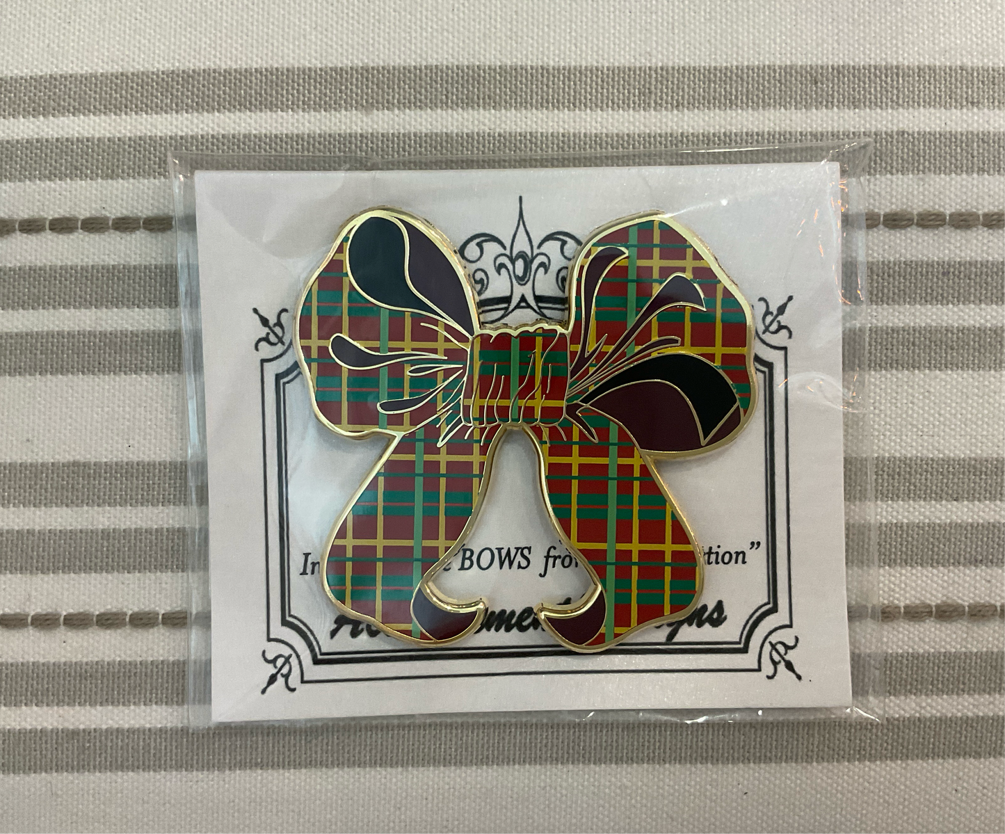 Plaid Bow Needle Minder A-AD plaid bow