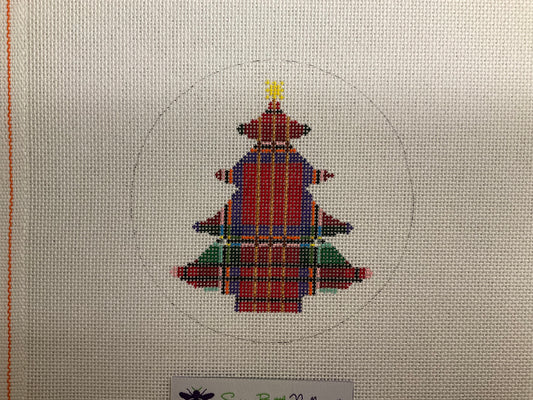 Plaid Tree Round C-SBNX72