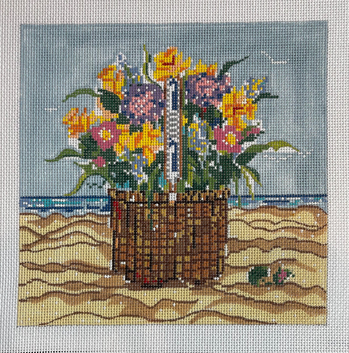 Ack Basket w Flowers TS-SWB150