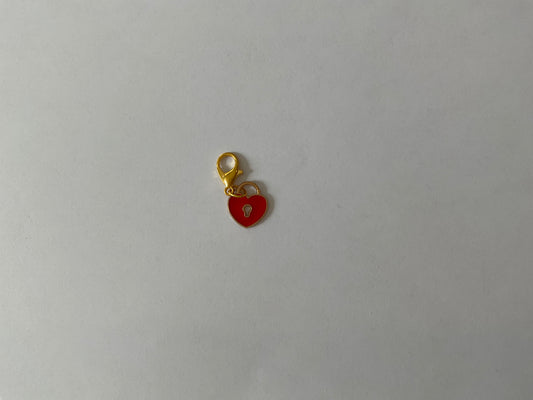 Red Heart Locket Charm (for Birkin Canvas)