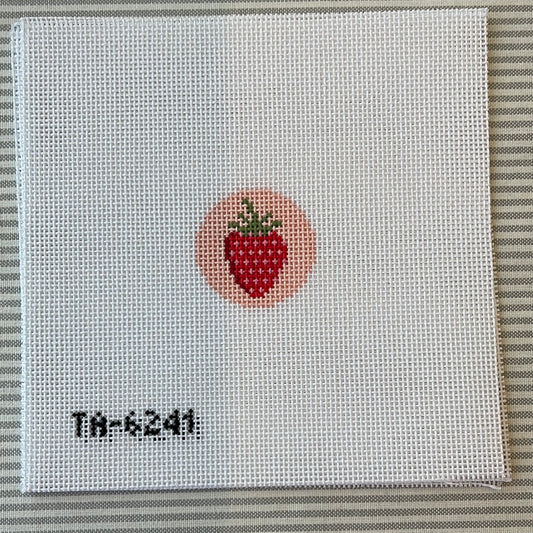 Strawberry Key Fob Insert Canvas C-KCD6241