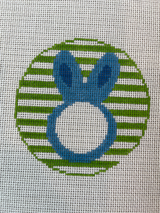 Blue Bunny Monogram Round C-RD091B