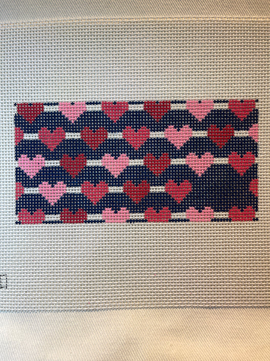 Hearts on Navy (add a monogram!) C-MHBVAL110