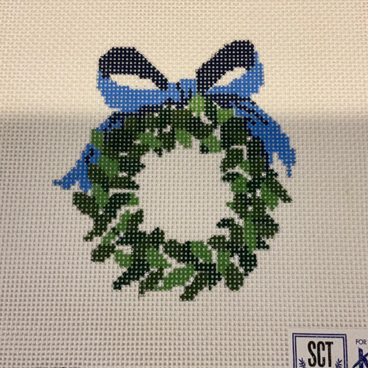 Mini Wreath Blue Bow TS-KCD1188B