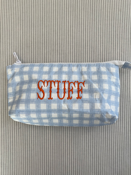 STUFF Bag (small) in Blue Gingham A-WNBGmini