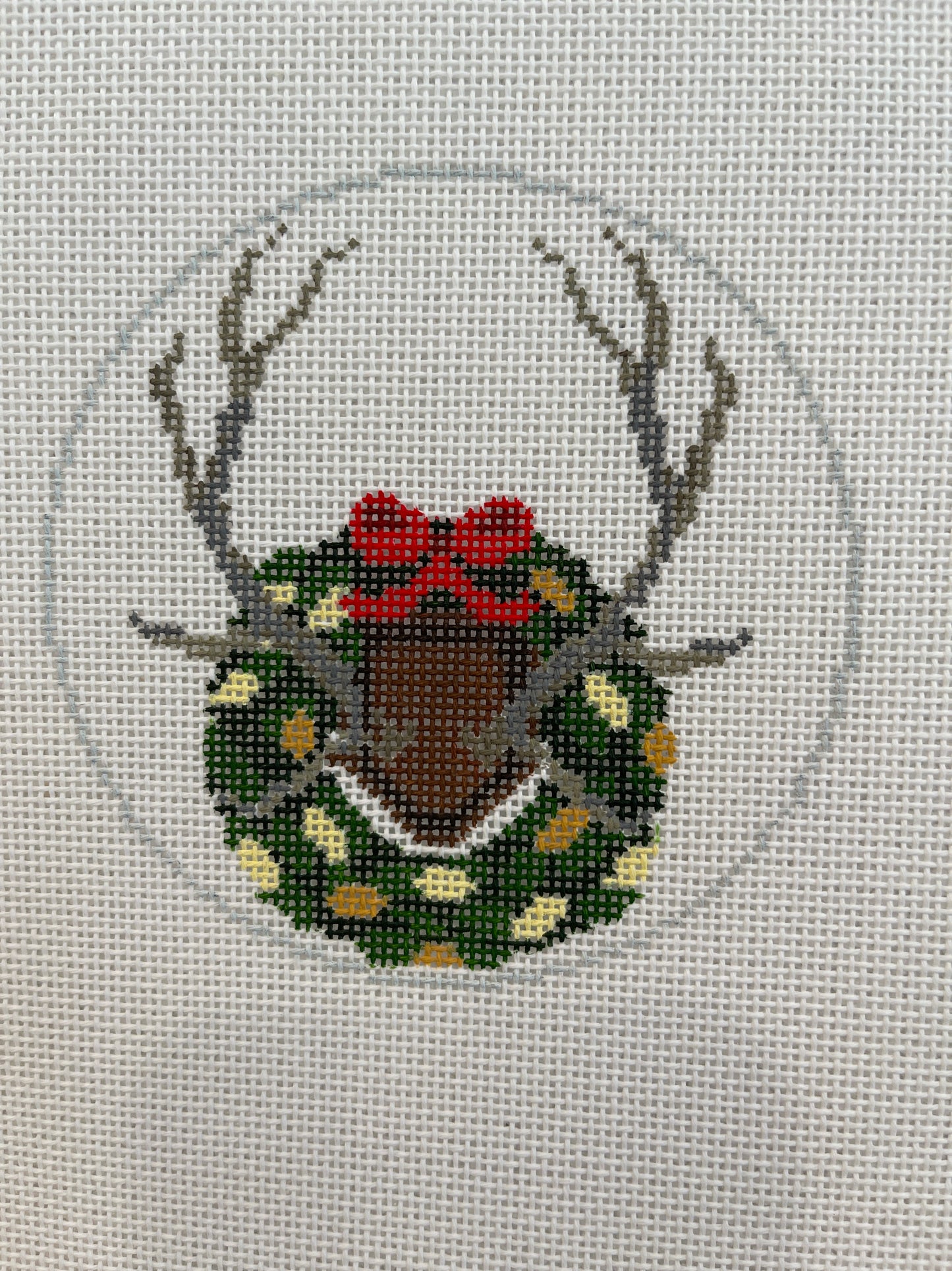 Elk Antlers with Magnolia Wreath C-SA66