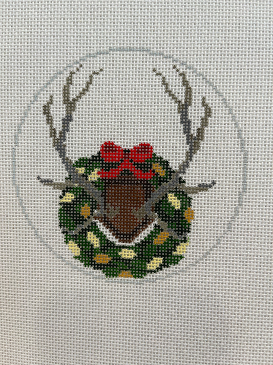 Elk Antlers with Magnolia Wreath C-SA66