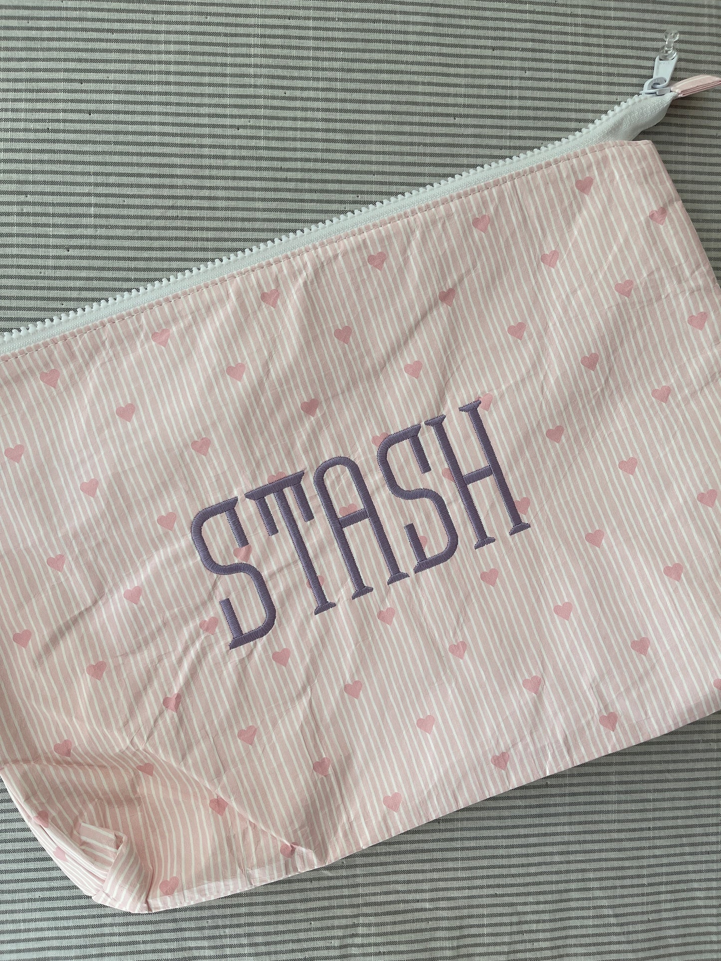 STASH Project Bag Large in Pink Hearts and Hearts A-WNPHstash