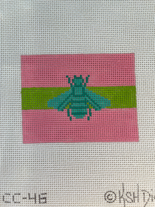 Bee Wallet Insert C-KDINSPCC46 blue bee on pink