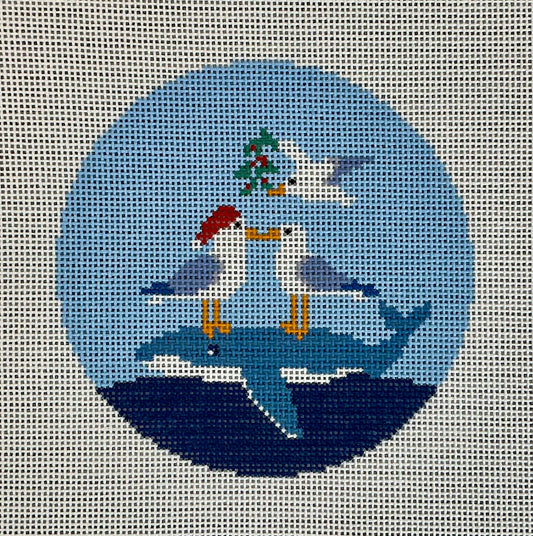 Seagulls Under Mistletoe Round C-FM62