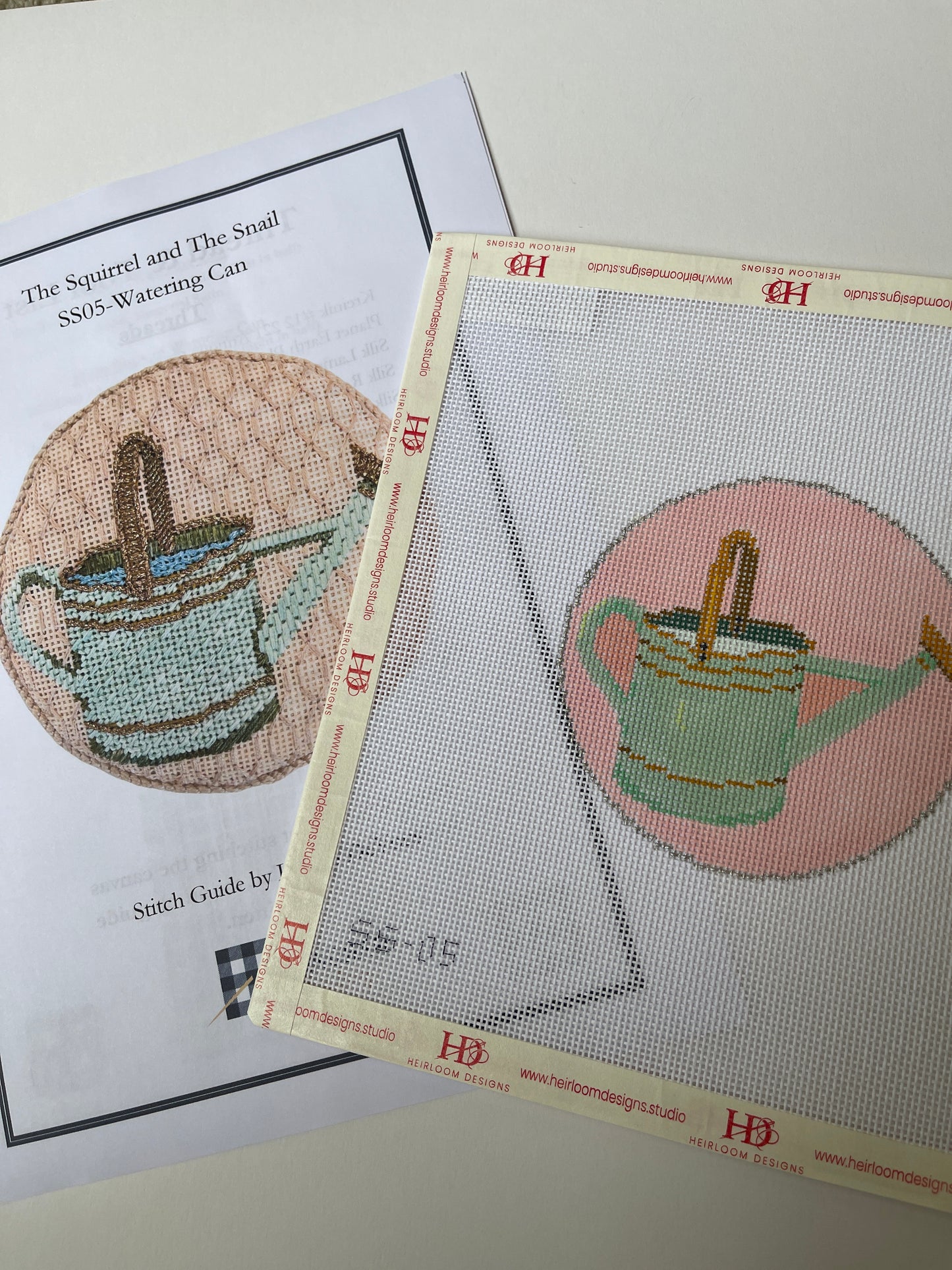 Watering Can Canvas & Stitch Guide  C-SS05