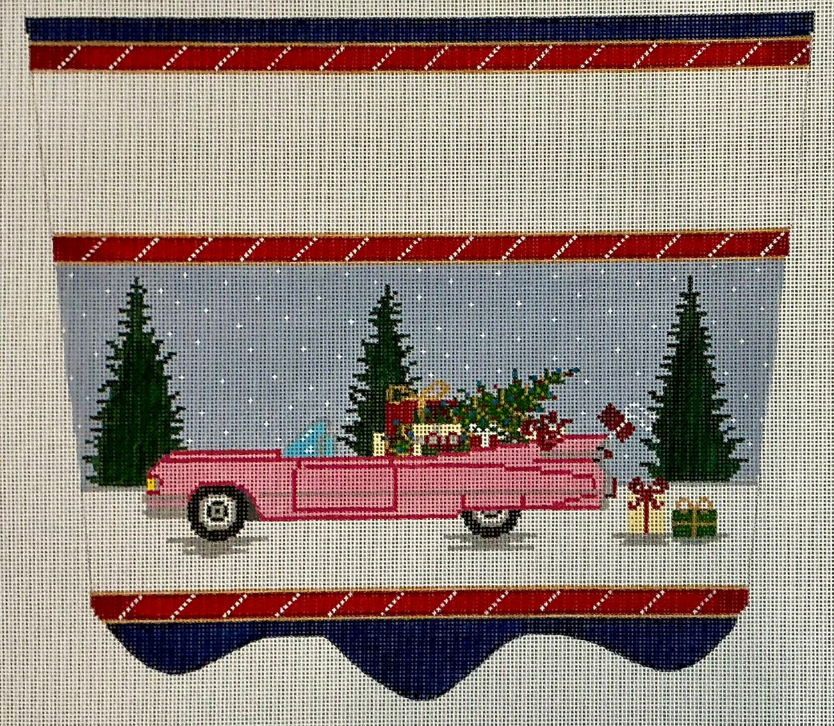 Pink Christmas Convertible Stocking Cuff C-TSXC033A