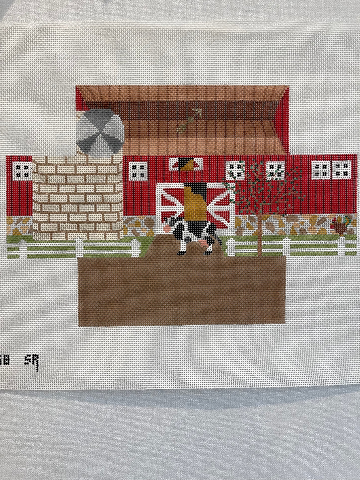 Barn with Cow Brick Cover C-SREP0368