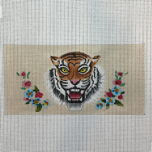 Tiger Head and Flowers (purse insert) C-COPIN603