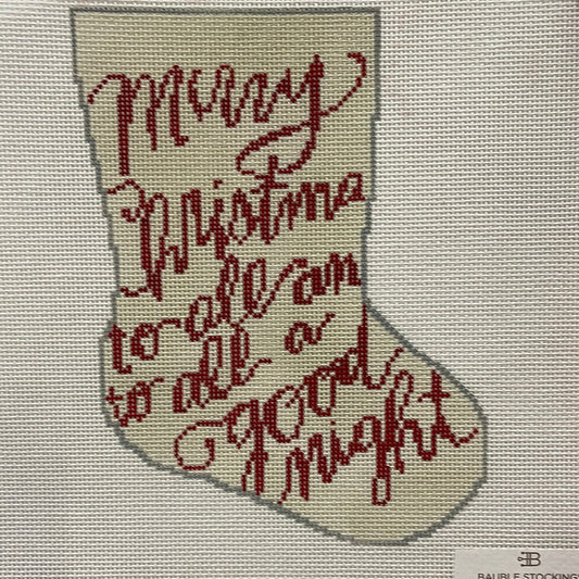 To All a Good Night Mini Stocking C-KCNBS14