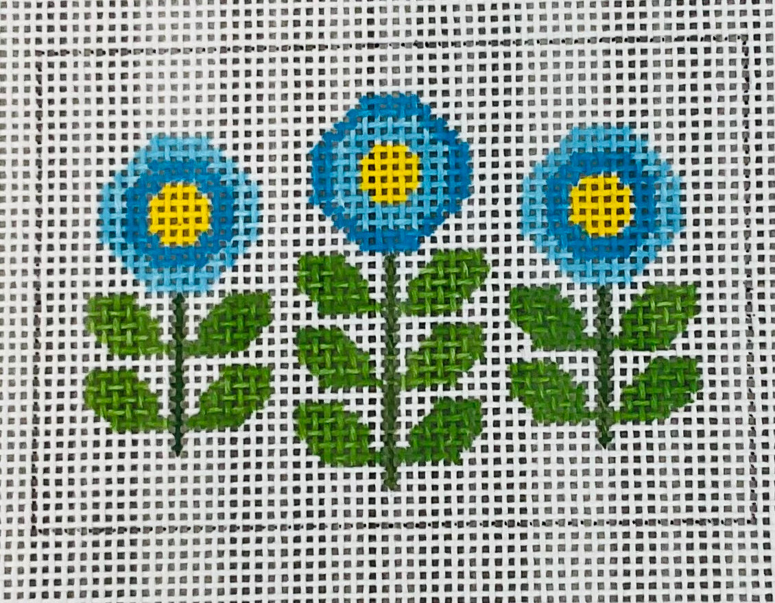 Three Blooms Blue Luggage Tag C-PSIN21
