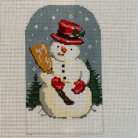 Snowman with Broom C-SG18-1195