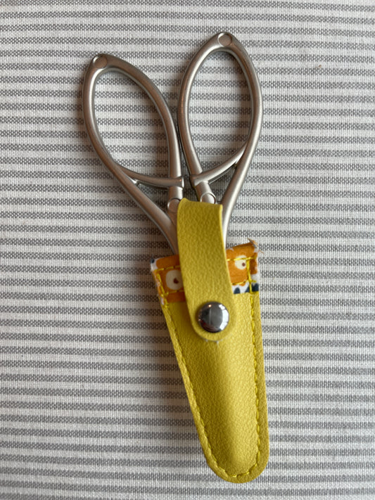 Spring Scissors with Case Yellow A-VWspring