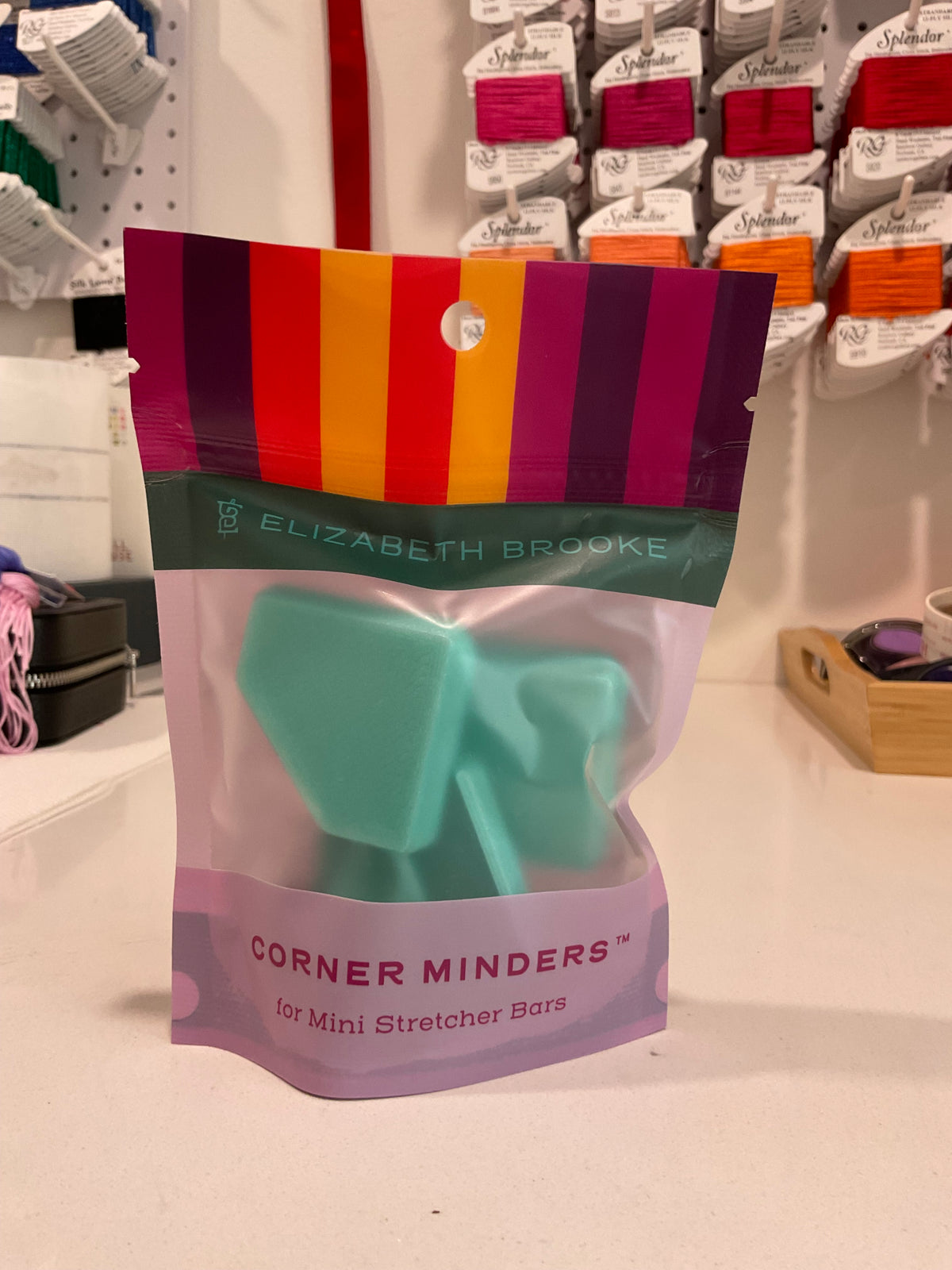 Corner Minders in Sparkle Aqua A-Ebsaqua