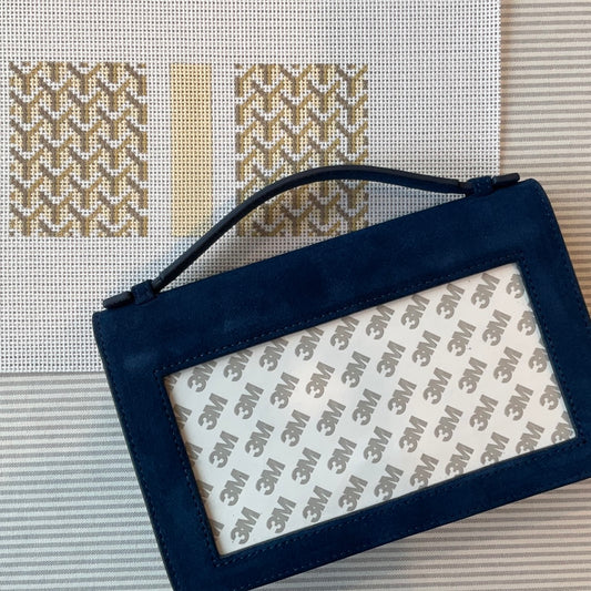Everyday Clutch in Navy Suede SF-RBSF49