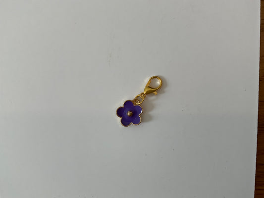 Purple Flower Charm (for Birkin Canvas)