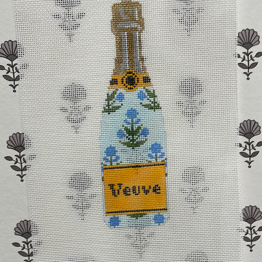 Veuve Bottle in Blue Flower Print C-CLV004-BP