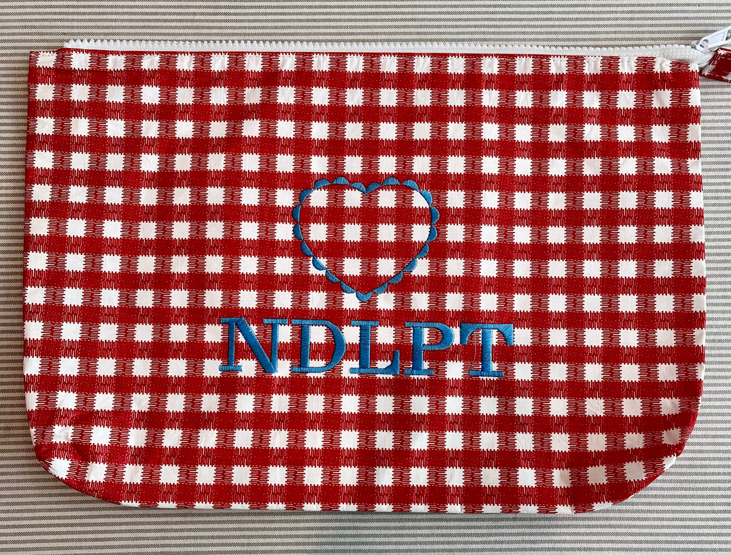 Red and White Checkered Project Bag A-HDPB1