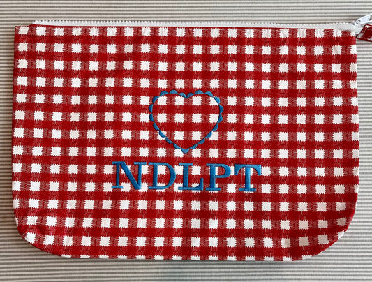 Red and White Checkered Project Bag A-HDPB1