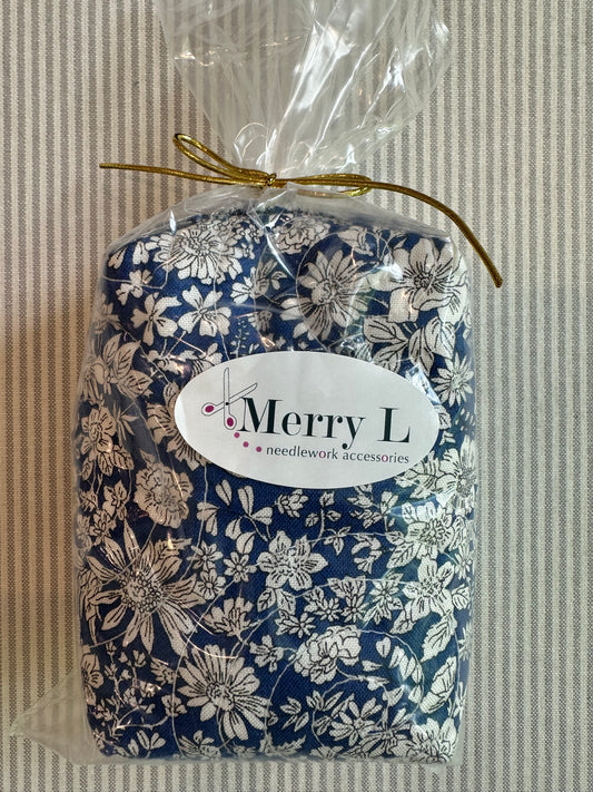 Frame Weight in Blue and White Floral Liberty Fabric A-MLfwb&w