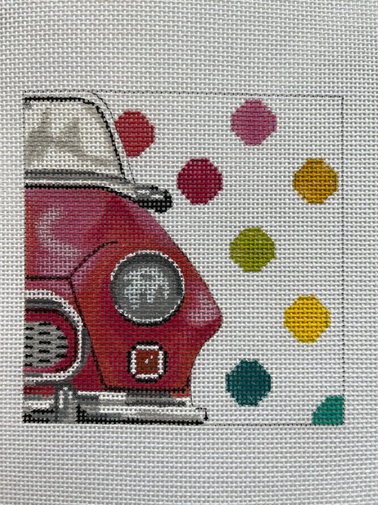 Retro Car with PolKa Dots C-COPIN271