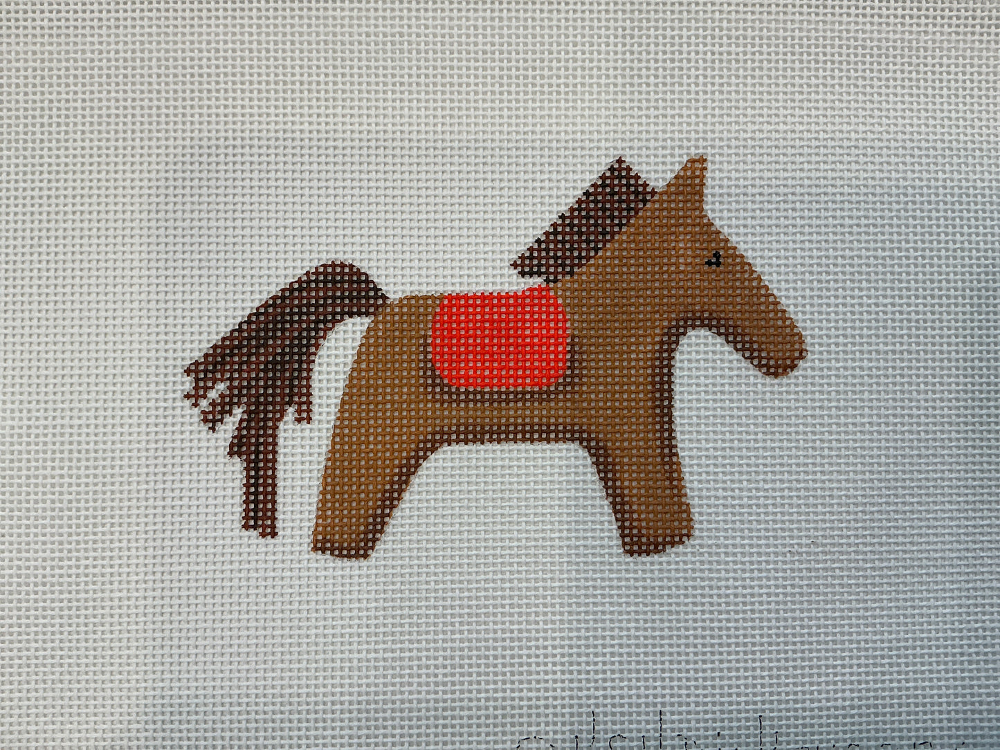 Hermes Horse with Saddle bag charm Brown C-KDOM444