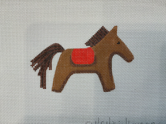 Hermes Horse with Saddle bag charm Brown C-KDOM444