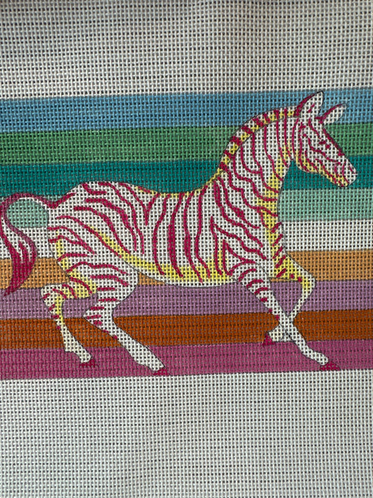 Zebra on Striped Background C-COPIN901