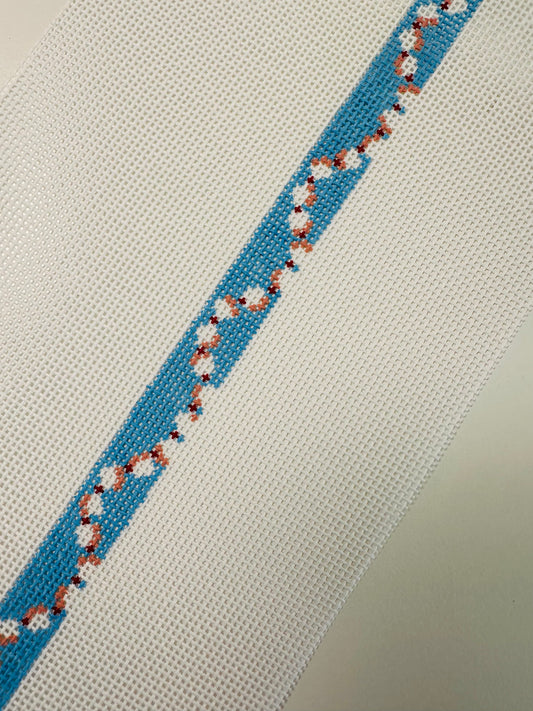 Pearls on Blue Wrap Bracelet C-AF420